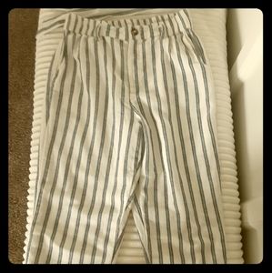Linen striped pants